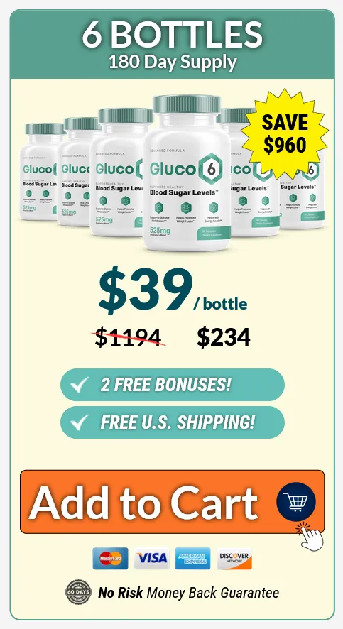 Gluco6 Price 6 Bottle